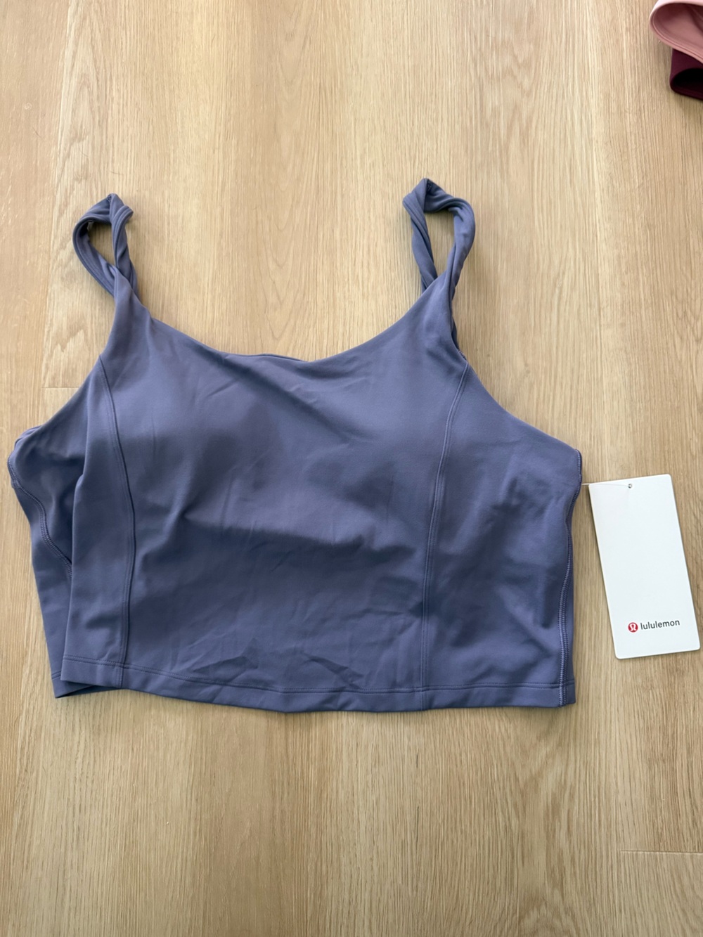 NWT Lululemon Align Twist Strap Cropped Tank Top Grape Mist Size XL